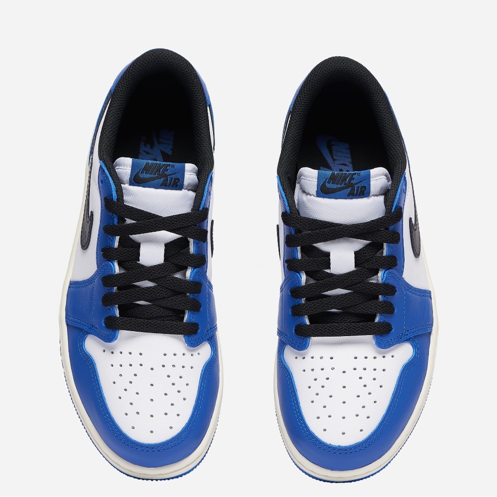 Nike Blue and White Sneakers with Iconic Design